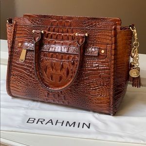 Brahmin Harper Pecan Melbourne Satchel